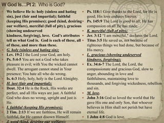 The scriptures teach each of the following doctrines:There is one God, and only one, eternal and immutableThere are three Persons that are identified and differentiated (Son prays to the Father, sends the spirit, etc.)The three Persons are each identified asDiety(Theos,  or Lord)Therefore, the “doctrine” of the Trinity is an accurate summary of each of the three observations from scripture.The Apostles’ Creed: ApplicationEmphasis on Christ as savior