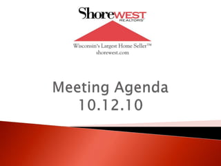 Meeting Agenda 10.12.10 