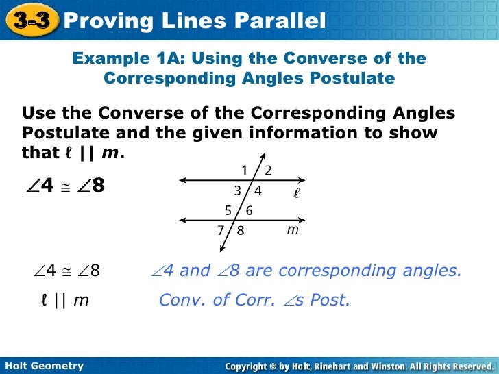 10 12-11 holt 3-3 proving lines parallel