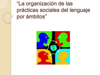 “La organización de las
prácticas sociales del lenguaje
por ámbitos”
 