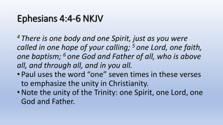 10-13-19, Ephesians 4;1-10, Walking Together, Unity in the Body of ...