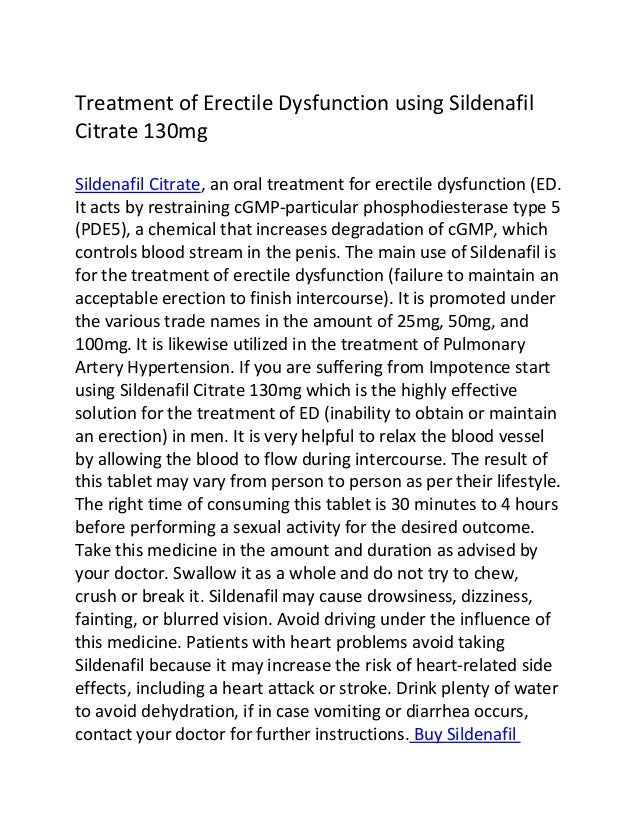 Sildenafil Citrate 130 Mg