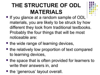 10. concept of odl course materials | PPT
