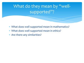 Ethics Definition Math 10. ethics and mathematics | PPTX