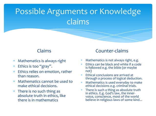 10. ethics and mathematics | PPTX | Education