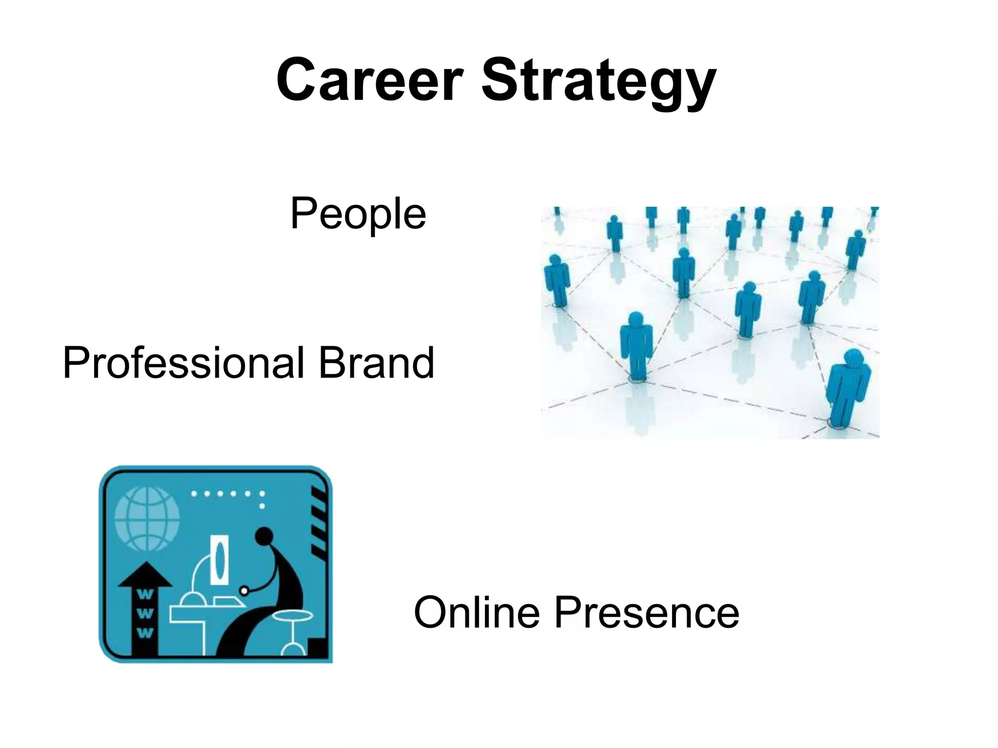Career Strategy
People
Professional Brand

Online Presence

 