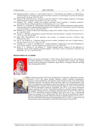 Digital literacy scale of english pre-service teachers and their ...