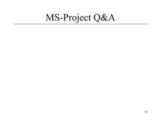 59
MS-Project Q&A
 