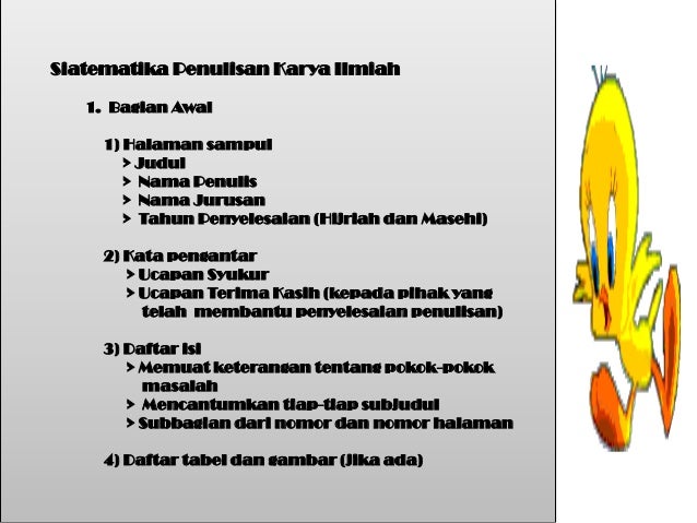 10. sistematika penulisan karya ilmiah