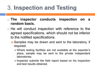 Pre- shipment inspection during Export | PPTX