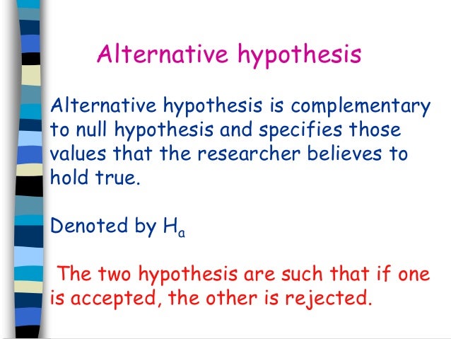 alternative hypothesis easy definition
