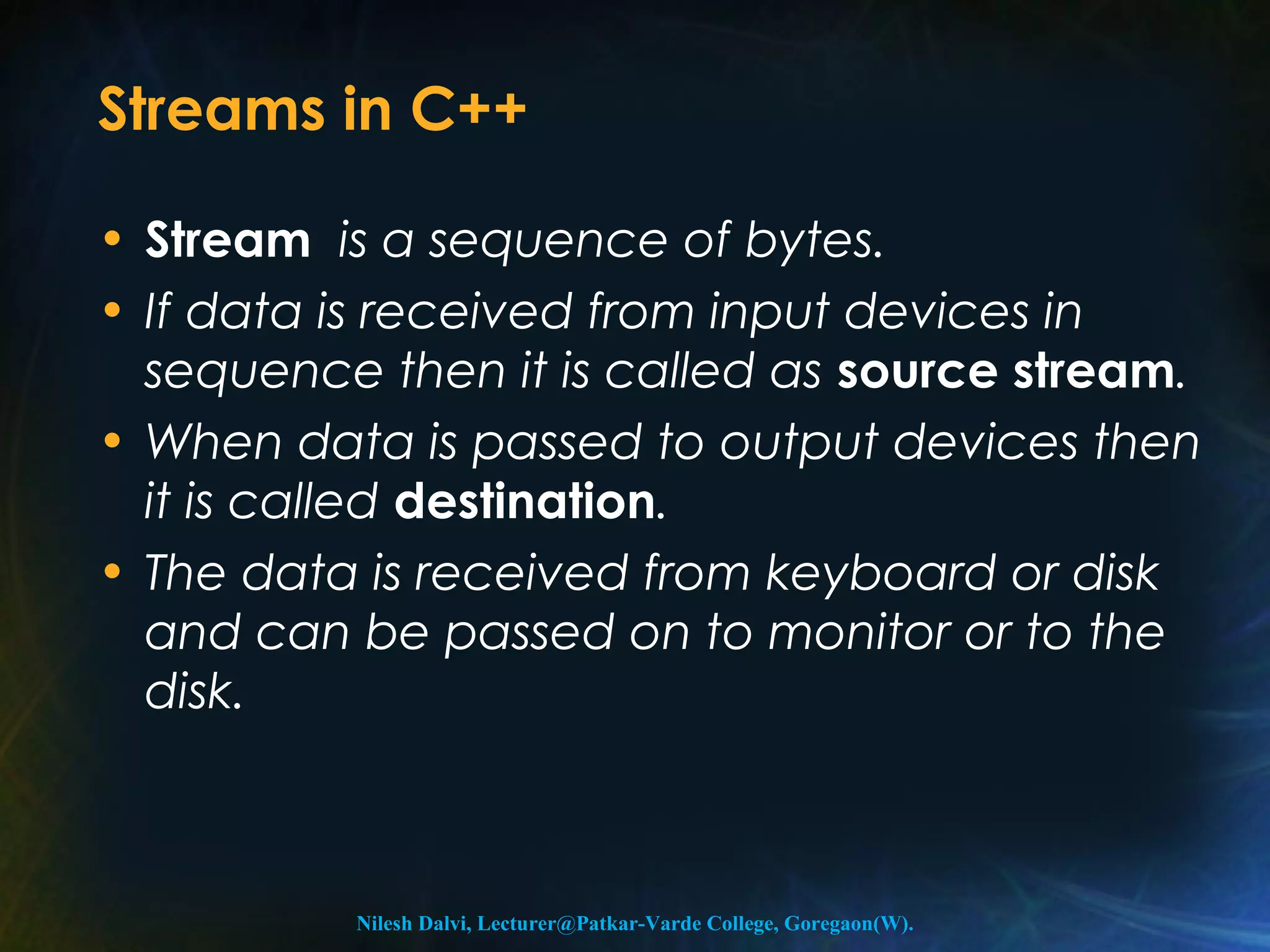 Input and output in C++ | PPT