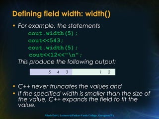 Input and output in C++ | PPT
