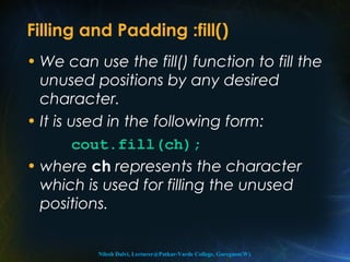 Input and output in C++ | PPT