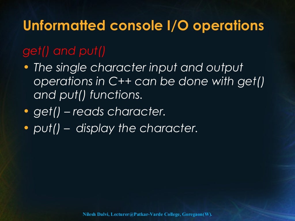 Input and output in C++