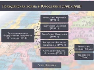 Гражданская война в Югославии (1991-1995) 
Распад Югославии 
 