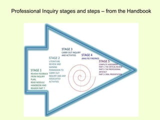 Professional Inquiry stages and steps – from the Handbook 
 