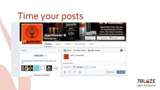 Time your posts 
 