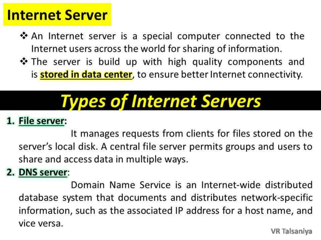 Types of Servers - Basic Differences | PPTX | Internet for Beginners ...