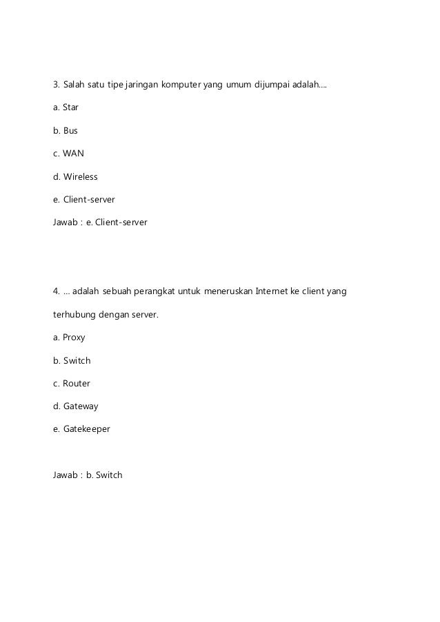 Kumpulan Soal Soal Kkpi