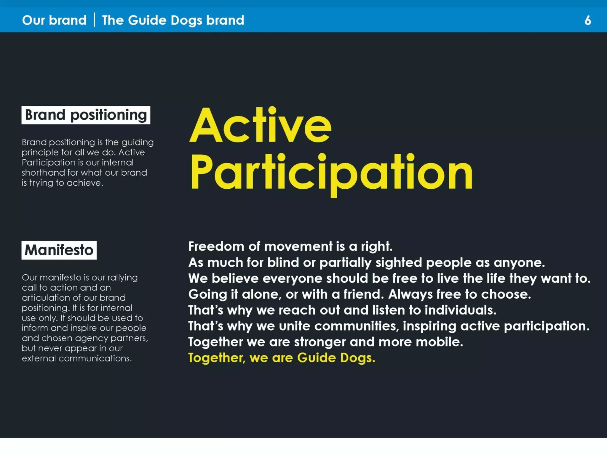 Brand positioning and
manifesto
 