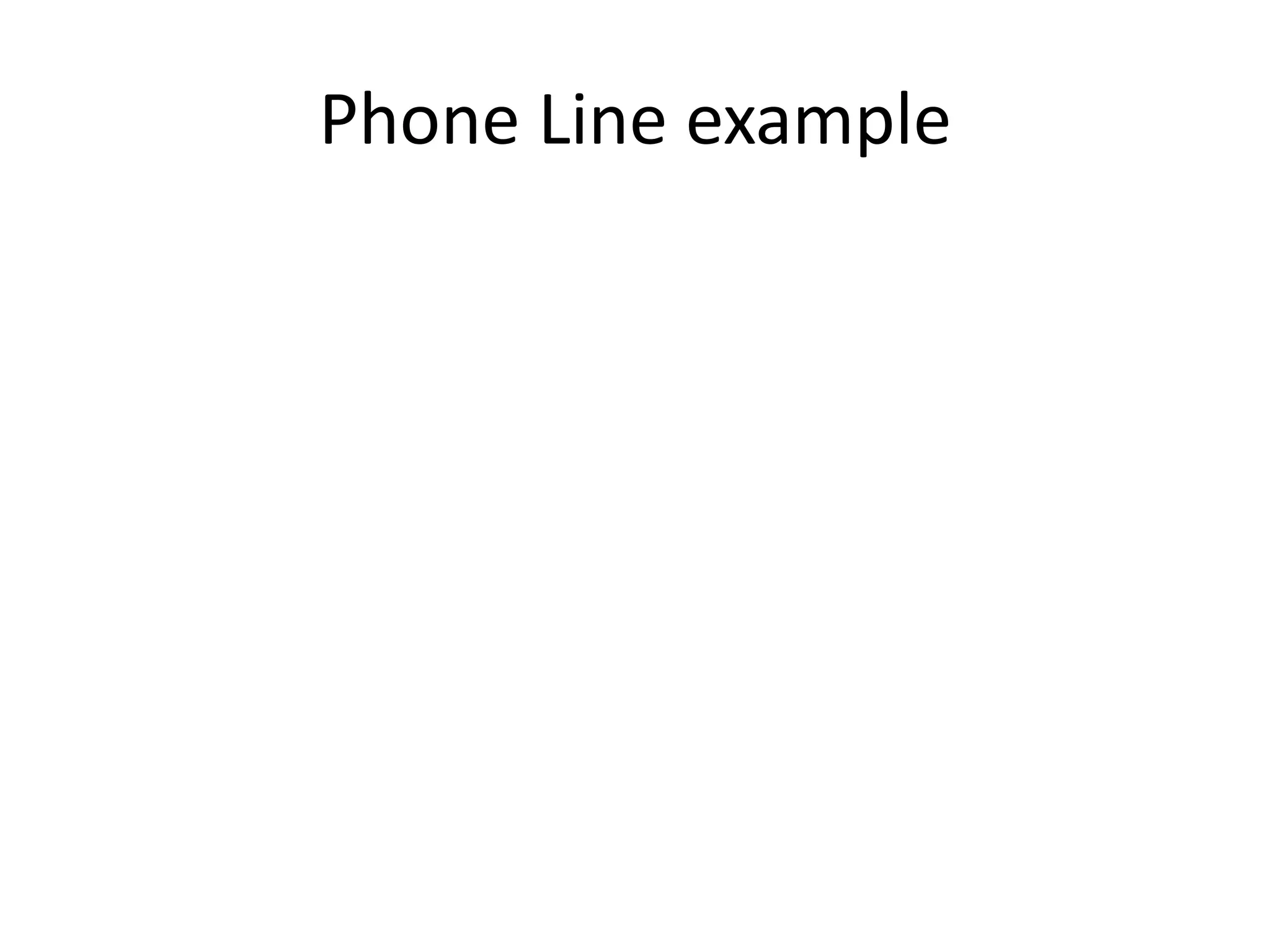 Phone Line example
 
