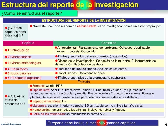 10.Reporte de investigación. Los 10 pasos de la Investigacion