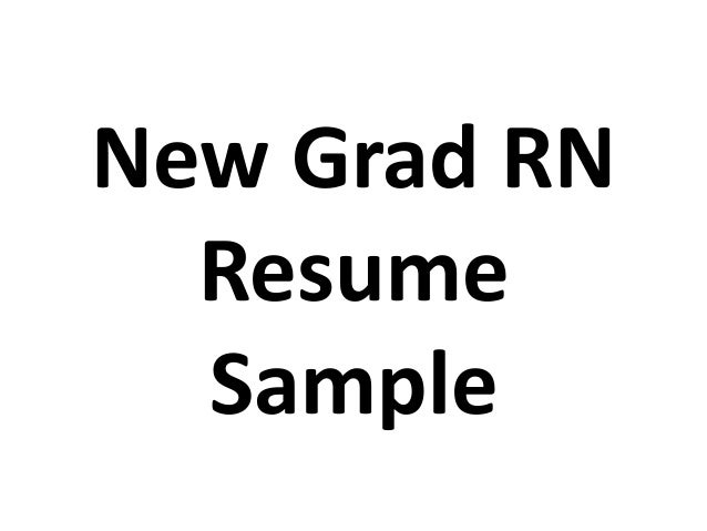new graduate rn resumes
