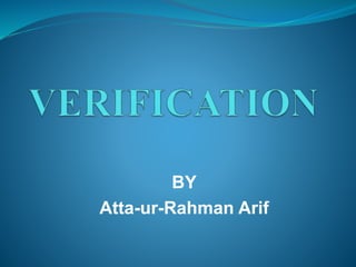BY
Atta-ur-Rahman Arif
 