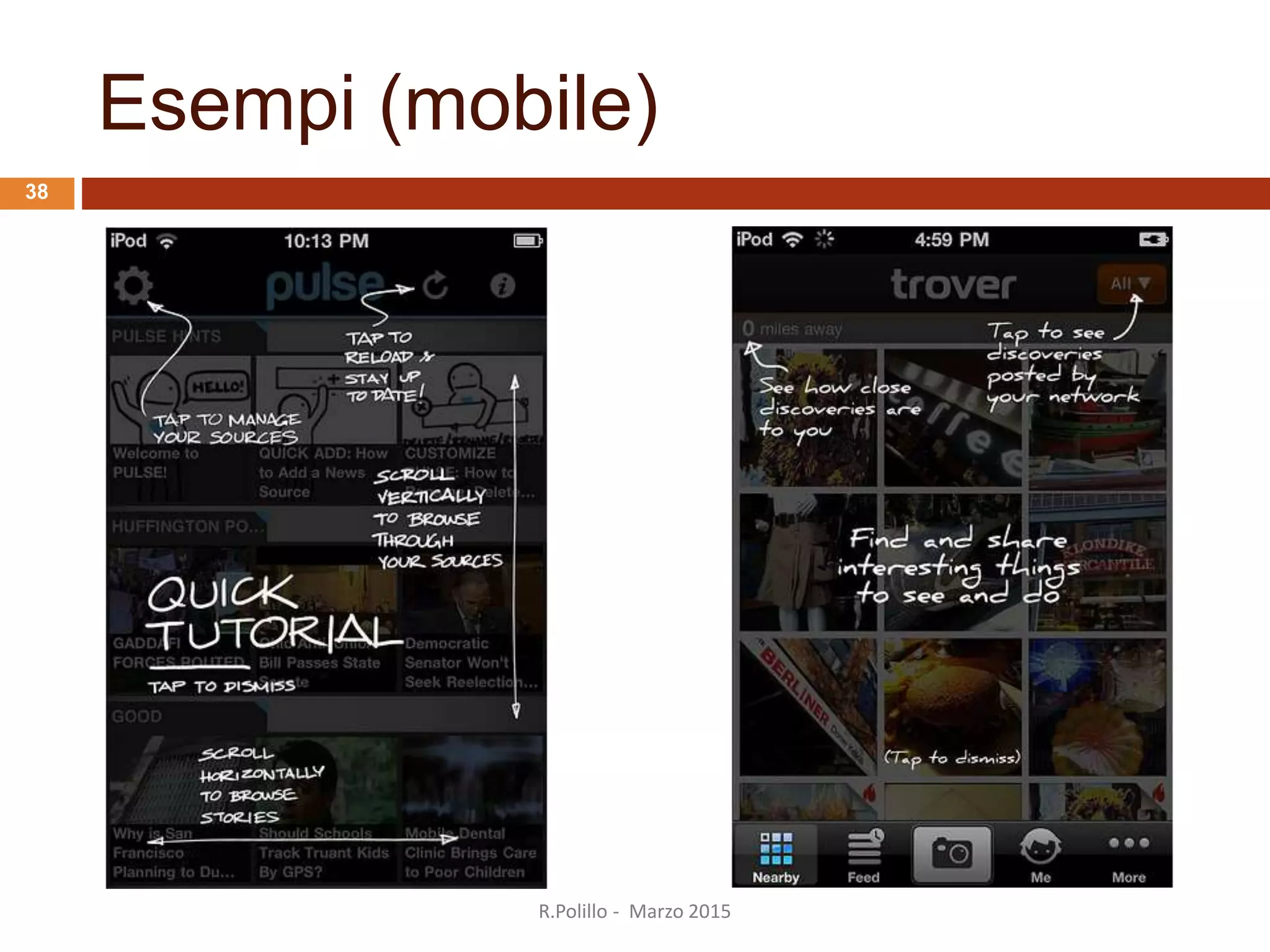 Esempi (mobile)
R.Polillo - Marzo 2015
38
 