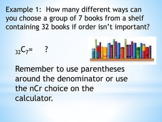 10.2 using combinations and the binomial theorem | PPTX