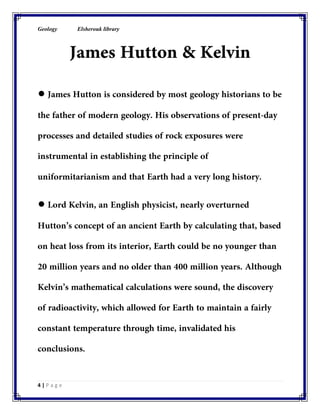 Geological Age Dating Notes.pdf Geological Time & Age Dating | PDF