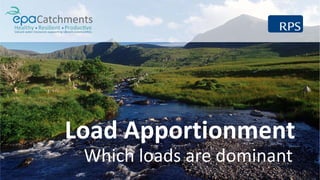 Load Apportionment
Which loads are dominant
 