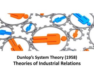 Dunlop’s System Theory (1958)
Theories of Industrial Relations
 