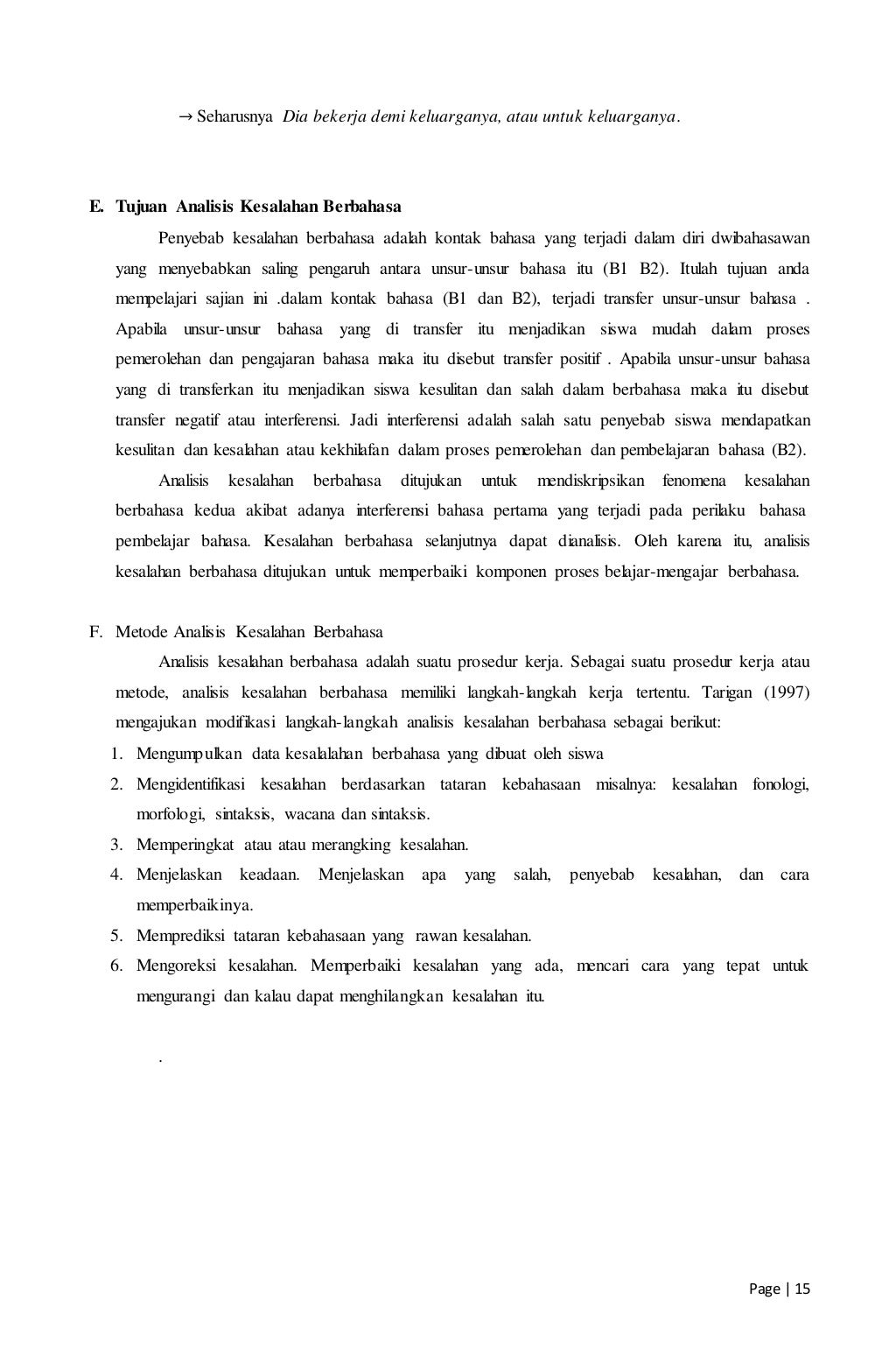 Makalah Analisis Kesalahan Berbahasa Indonesia