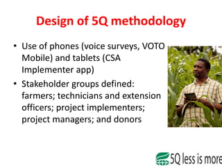 5Q approach: Less is more