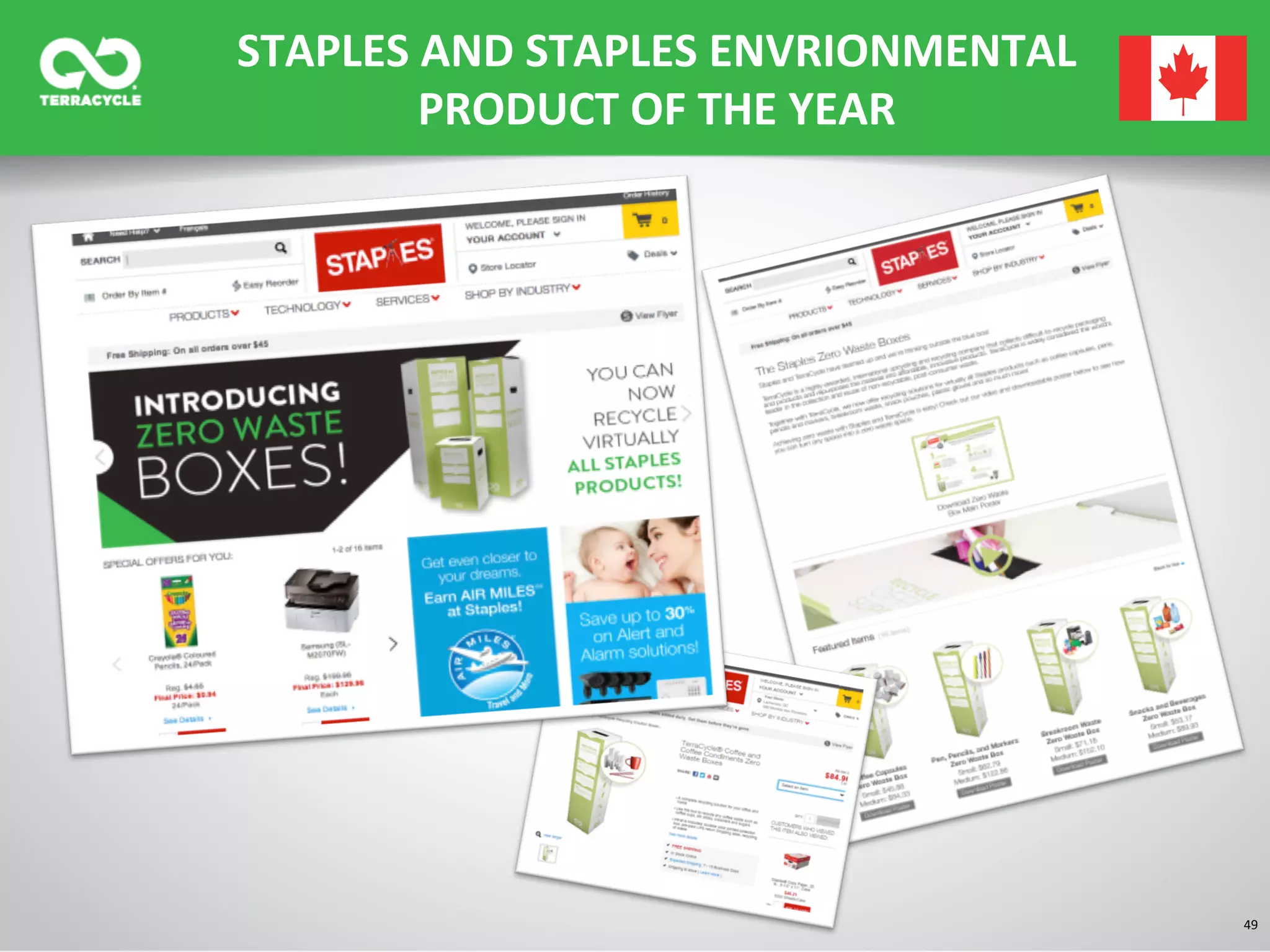49	
  
STAPLES	
  AND	
  STAPLES	
  ENVRIONMENTAL	
  
PRODUCT	
  OF	
  THE	
  YEAR	
  
	
  
 