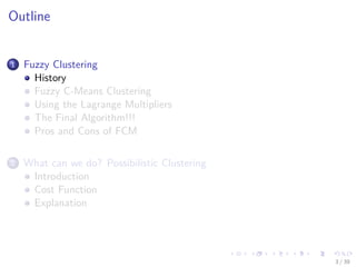 26 Machine Learning Unsupervised Fuzzy C-Means | PDF