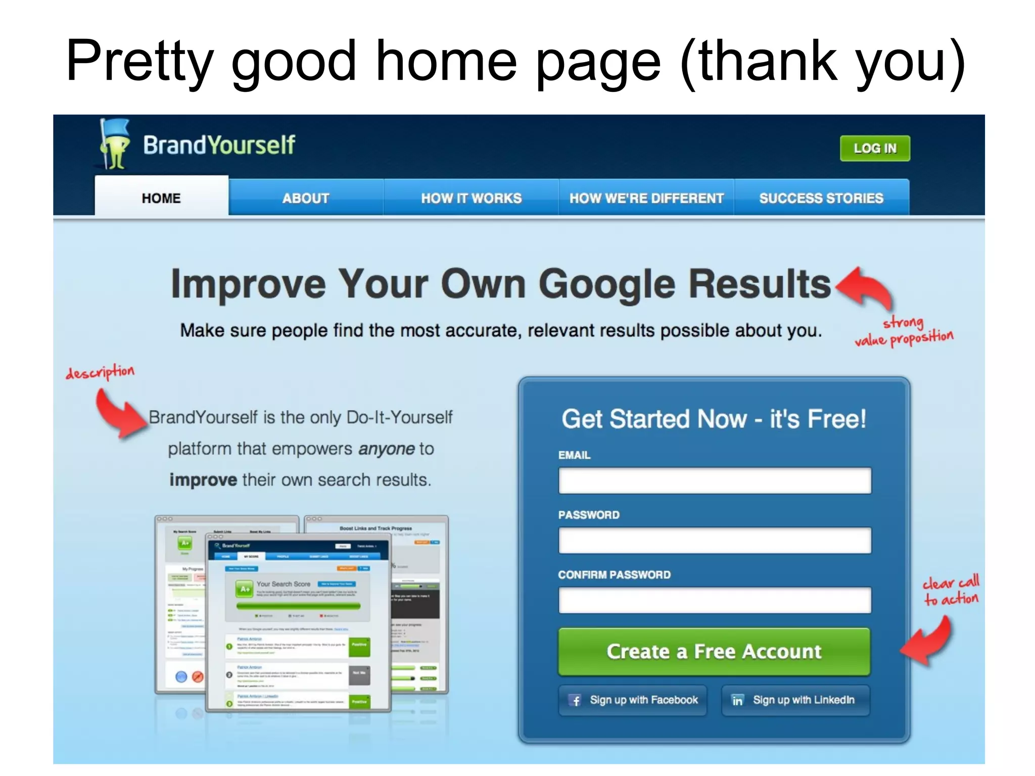 Pretty good home page (thank you)
 