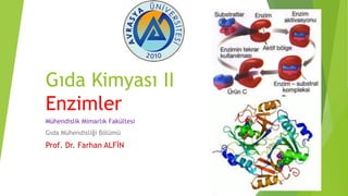 Gıda Kimyası II
Enzimler
Mühendislik Mimarlık Fakültesi
Gıda Mühendisliği Bölümü
Prof. Dr. Farhan ALFİN
 