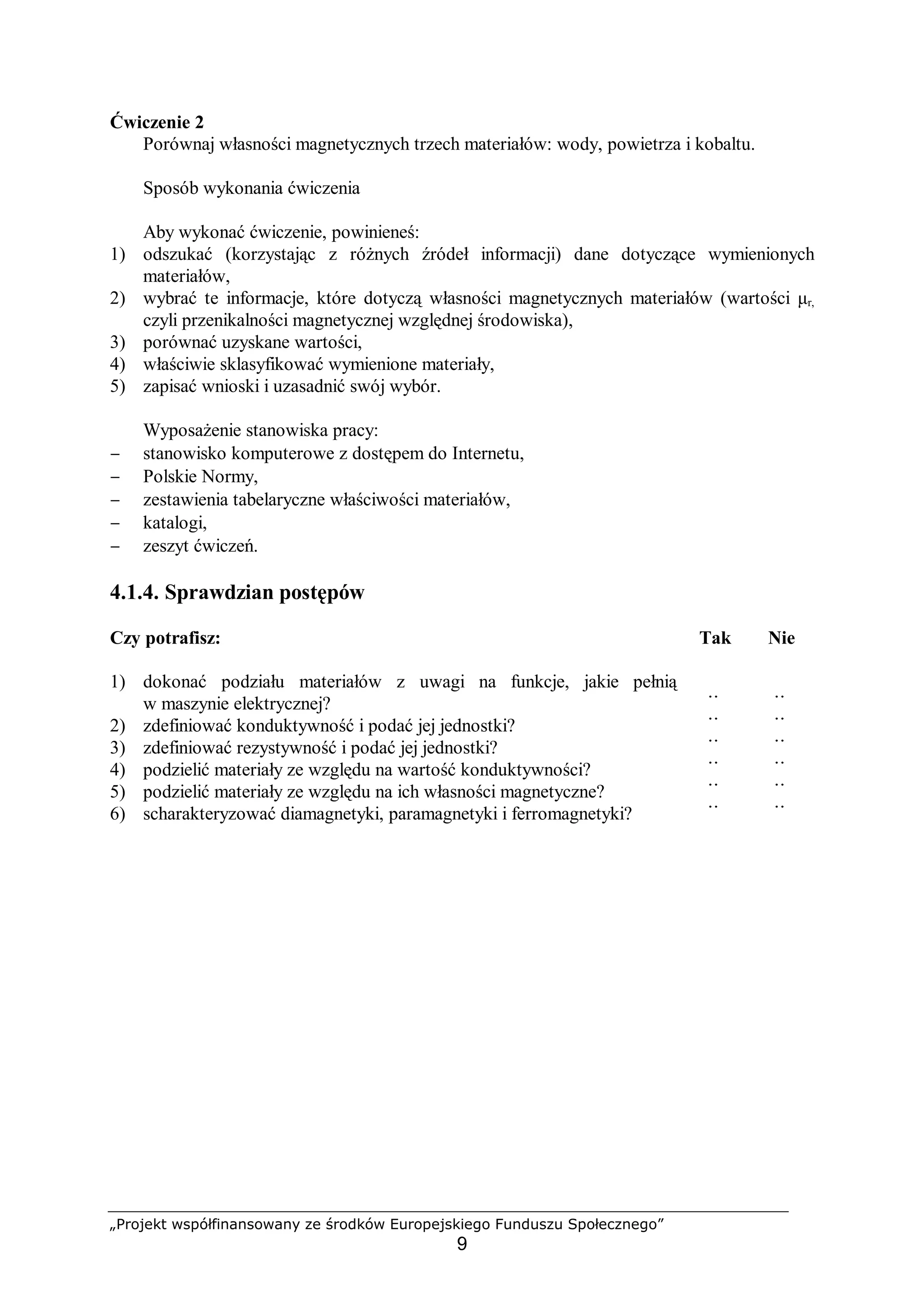 10. Wykorzystywanie różnych materiałów w elektrotechnice | PDF