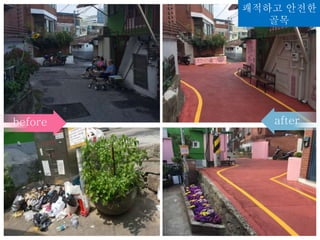 afterbefore
쾌적하고 안전한
골목
 