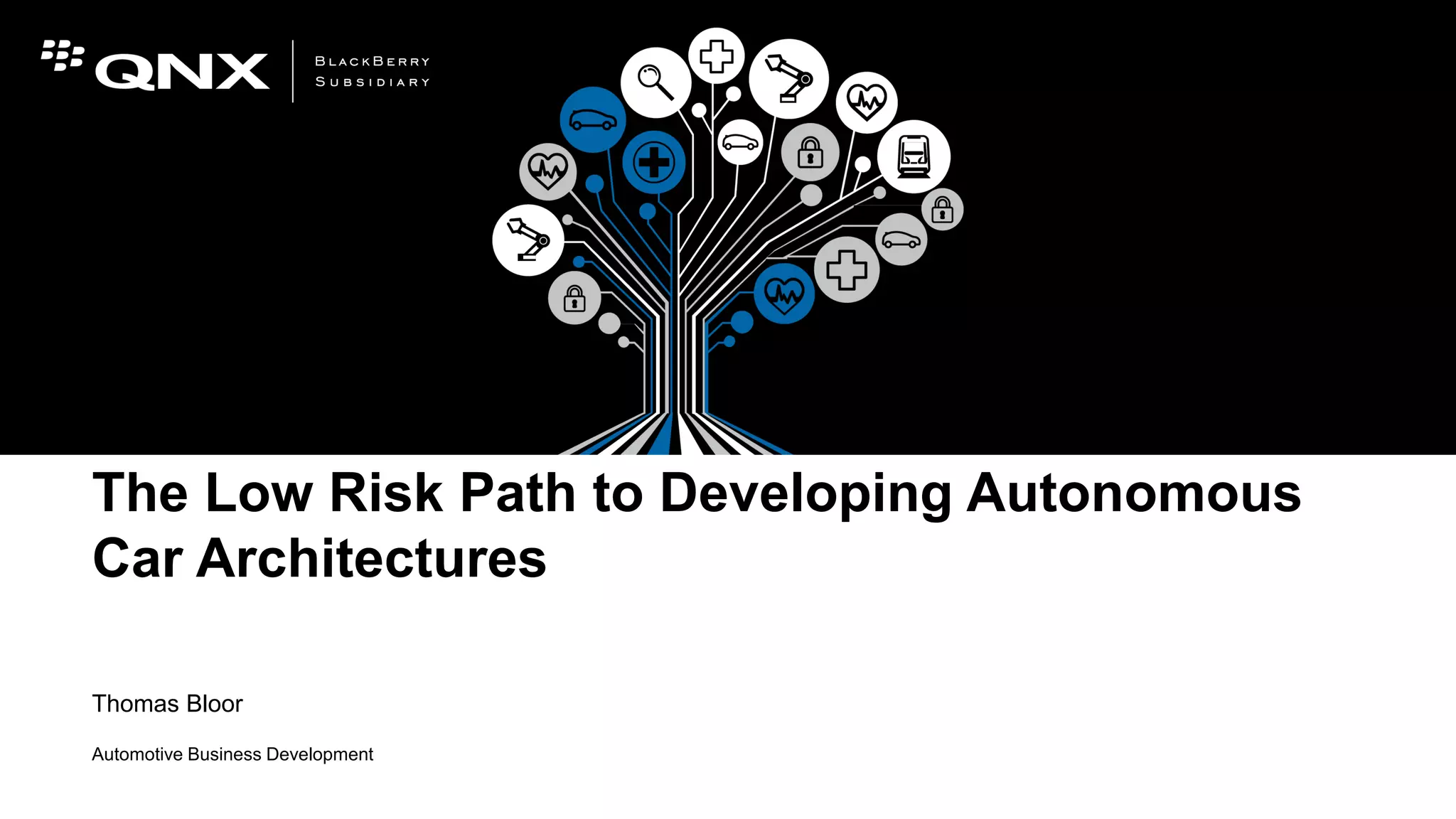 The Low Risk Path to Developing Autonomous
Car Architectures
Thomas Bloor
Automotive Business Development
 