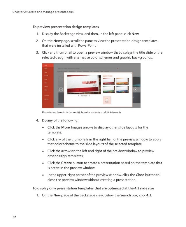 to create a presentation based on a template click the