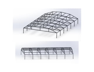 3D model of construction awnings