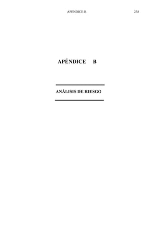 APENDICE B
APÉNDICE B
ANÁLISIS DE RIESGO
238
 