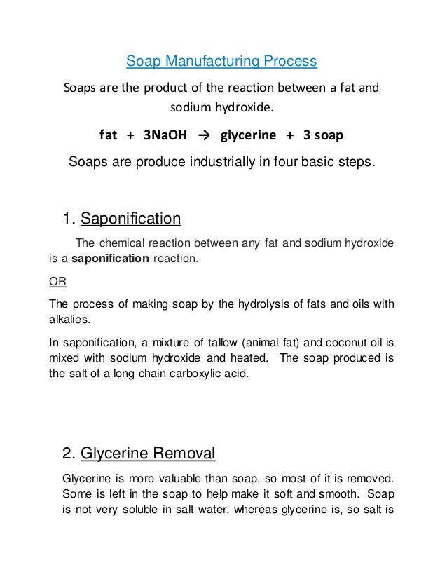 Detergent Manufacturing Process Flow Chart