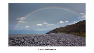 A beach showing berms
 