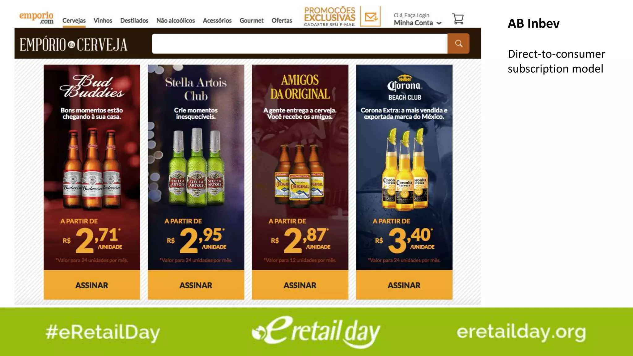 AB Inbev
Direct-to-consumer
subscription model