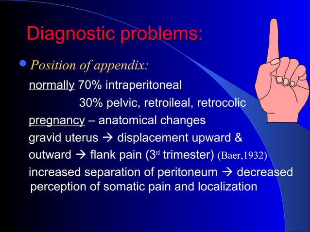 Appendicitis during pregnancy | PPT | Pregnancy | Reproductive Health